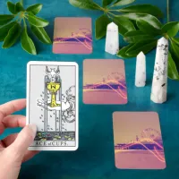 Santa Monica Pier Pink Lightning Edit Tarot Cards