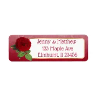 Personalized Red Rose Return Address Labels