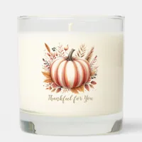 Fall Autumn Boho Watercolor Pumpkin Thanksgiving Scented Candle