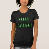 Merry Christmas Tree Font T-Shirt