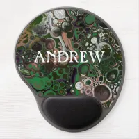 Brown, Green, Black and White Nature Colors  Gel Mouse Pad