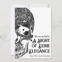 A Night of Eerie Elegance Luxury Halloween Invitation