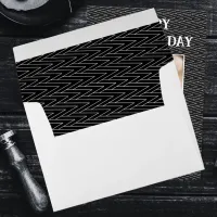 Geometric Pattern Zigzag Fathers Day White Envelope