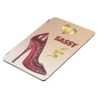 Red & Gold on Brown Gradient High Heel Shoe | iPad Air Cover