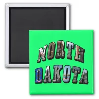 North Dakota Picture Text Magnet