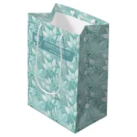 Coastal Christmas Foliage Berries Pattern#7 ID1009 Medium Gift Bag