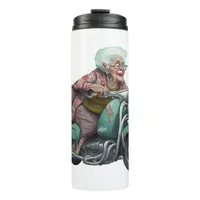 You're Only as Old as You Feel Funny Old Lady Thermal Tumbler