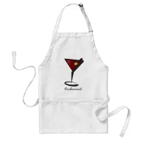 Funky martini Fun Bridesmaid Favors Adult Apron