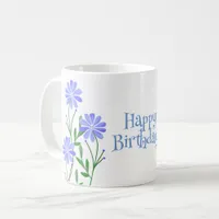 Colorful Wildflower Floral - Happy Birthday  Coffee Mug