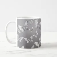 Silver Butterflies Wildlife Lovers Coffee Mug