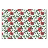 Winter Foliage Holly Berries Botanical Tissue Paper