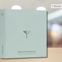 Medical Green Caduceus Logo Binder