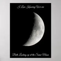 Moon Photography and Romantic Quote Poster