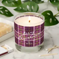 Magenta Gold Christmas Pattern#7 ID1009 Scented Candle