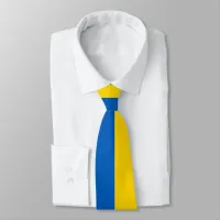 Ukraine Flag Colors blue and yellow  Neck Tie