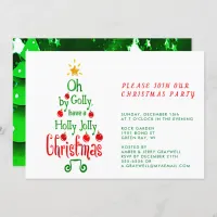 Holly Jolly Christmas Typography Classic Song, ZPR Invitation