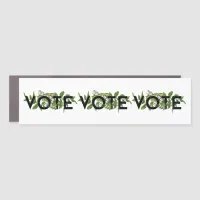 Vintage Greenery Floral Elegant Feminine Go Vote Car Magnet