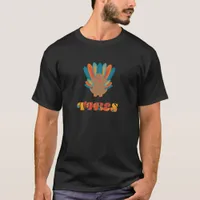 Orange & Teal Turkey Vibes Adult T-Shirt