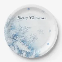 Beautiful Winter Frost Christmas Paper Plates