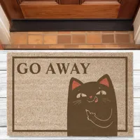 Go Away Cat Middle Finger Funny Doormat