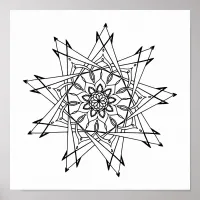 Mandala Adult Coloring Poster