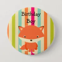 Birthday Boy Button Woodlands Theme