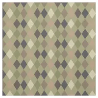 Camouflage Green Brown Geometric Pattern Fabric