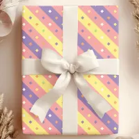 Confetti Stripe Party Wrapping Paper