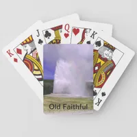 Old Faithful in Yellowstone National Park Poker Cards