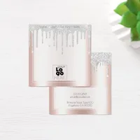 Logo Pink Silver Glitter Drip Earring Display Card