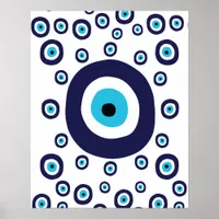 Boho Chic Nazar Evil Eye Lucky Charm Symbol Poster