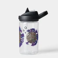 Water Bottle - Family of Blue and Purple Fish