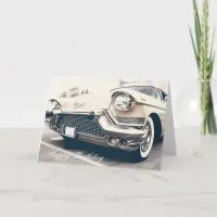 Happy Birthday Retro Vintage  Car Card