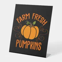 Farm Fresh Pumpkin Pedestal Pedestal Sign