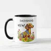 Cute Cartoon AI Dachshund Mom Mug