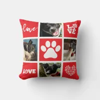 Cute Pet Parent Create Your Own Red Love Throw Pillow