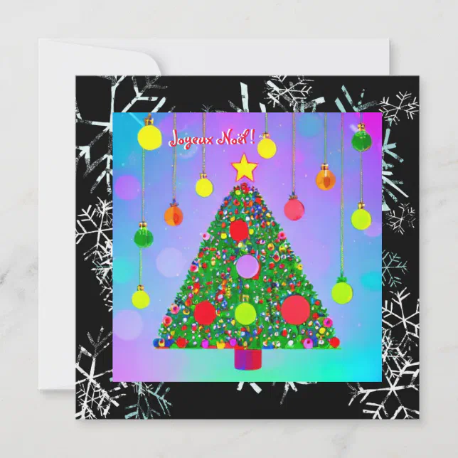 Postcard Sapin of colored and cheerful Christmas