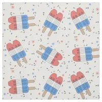 patriotic rocket pops & sprinkles red white blue fabric