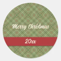 Vintage Christmas Checked Pattern