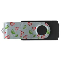 Fun Colorful Hearts and Flowers USB Flash Drive