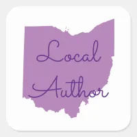 Custom Color Ohio Local Author Square Sticker