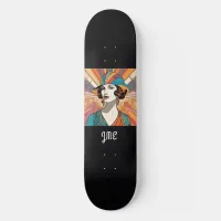 Art Deco Inspired Picture Stylish Monogrammed Skateboard