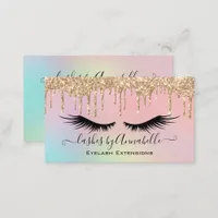 Holographic Makeup EyeLashes Sparkle Glitter Drip  Business Card