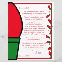 Santa & Mrs Claus Letter Paper Sheet