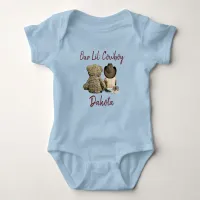 Our Little Cowboy Personalized Baby Boy Baby Bodysuit