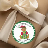 Cute Little Male Elf To and From Gift Tag