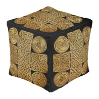 Celtic Knotwork Cross Pouf