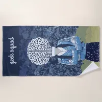 Brainy Person Beach Towel