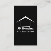 Mod black white Classy Real estate  businesscards Business Card