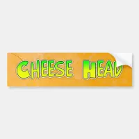 Cheese Head Wisconsin Humor Bumper Sticker